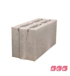 Камень стеновой СКЦ 160 390*188*160 с прямоугольными  пустотами