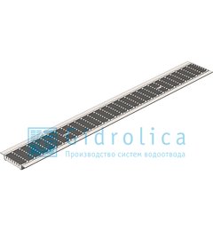 Решетка водоприемная Gidrolica Standart РВ -10.13,6.100 - ячеистая стальная оцинкованная DN100