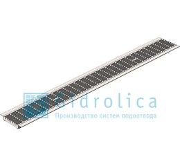 Решетка водоприемная Gidrolica Standart РВ -15.18,7.100 - ячеистая стальная оцинкованная DN150