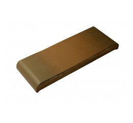 Парапетная плитка, плоский профильный кирпич ZG (Польша) 190x110x25 дуб ангоб тушевой